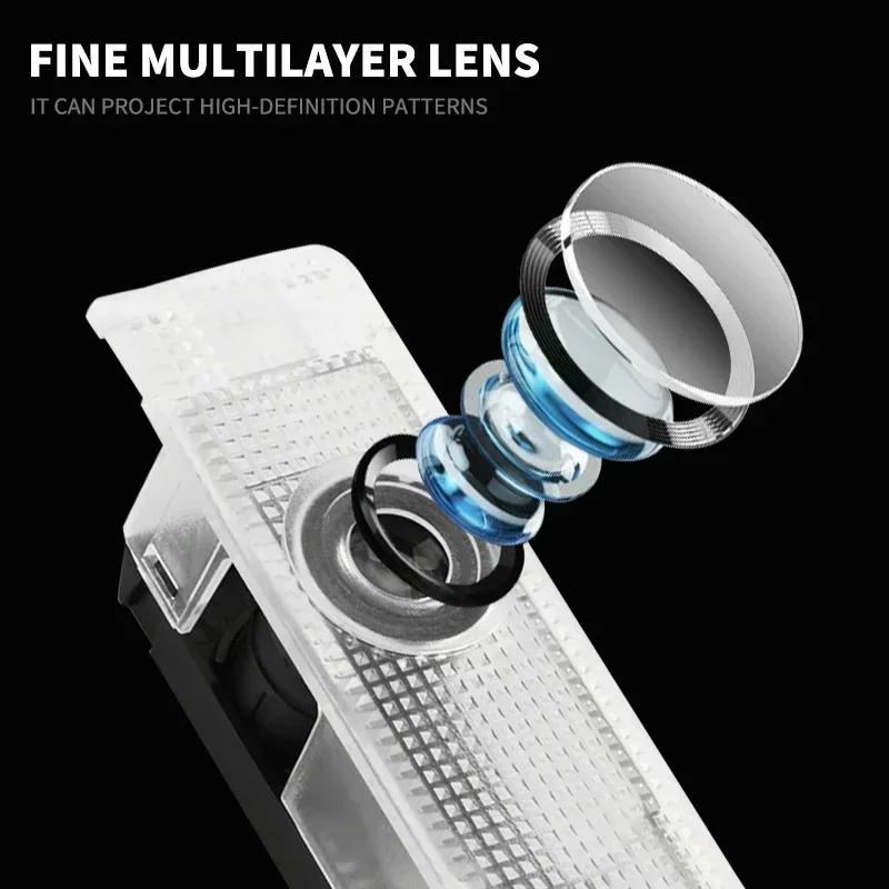 2026 Hot Alfa Romeo 2Pcs 3D LED Car Door Logo Lights Projector Laser Ghost Shadow Lamp For Alfa Romeo 159 Giulia Giulietta Mito