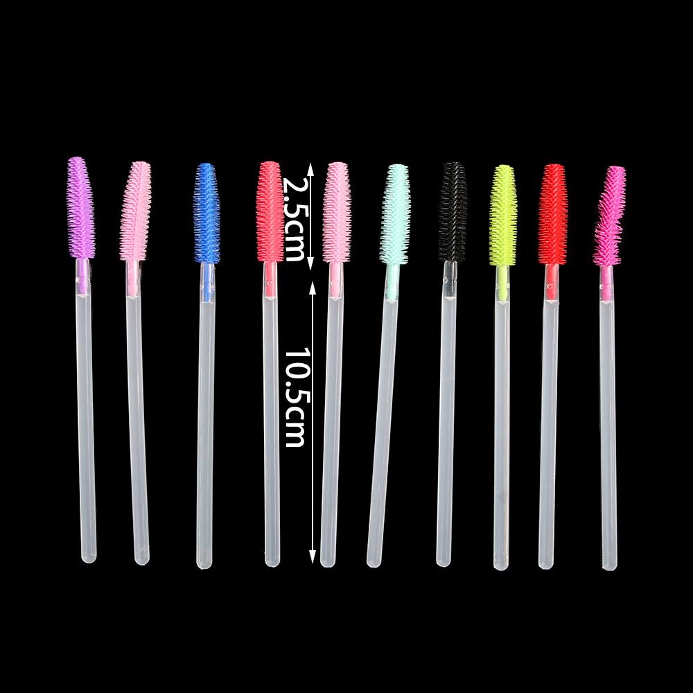 Silicone Mascara Wand Applicator Disposable Eyebrow Brush for Eyelash Extension Spoolers Eye Lashes