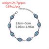 Beach Turquoise Foot Ornaments Simple Versatile Retro Ethnic-style Foot Chain Fashionable Metal Alloy Turquoise Foot Accessory