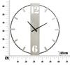 Wall Clock Silvery 61X4.5X63 Cm