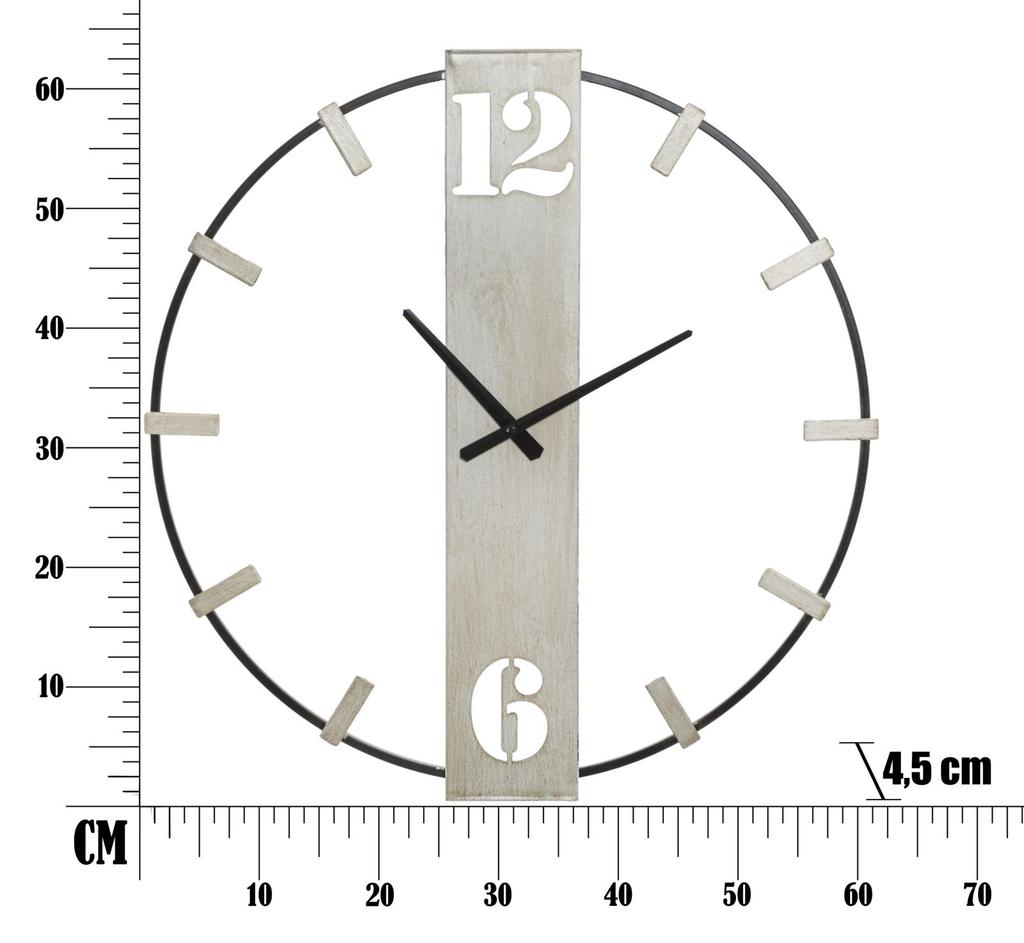 Wall Clock Silvery 61X4.5X63 Cm