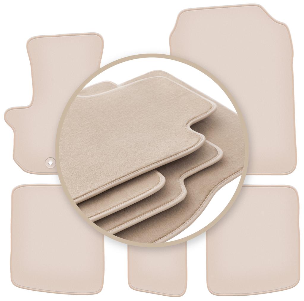 PREMIUM beige Fußmatten für: Toyota IQ Schrägheck 2009-