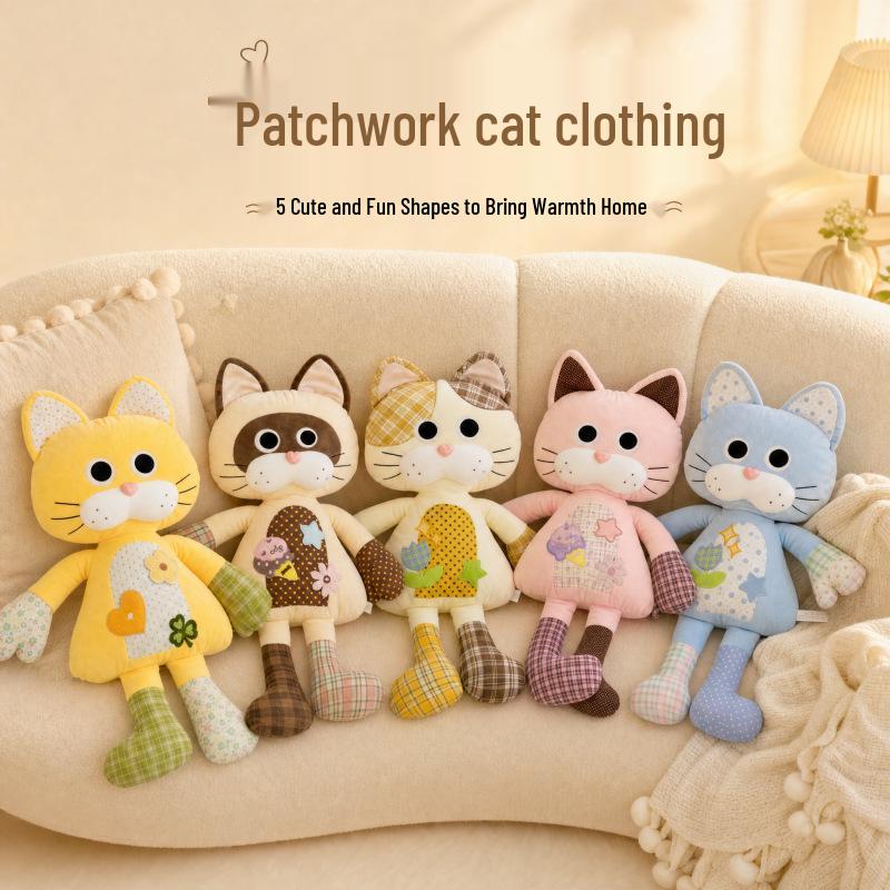 Cute Kitten Plush Pillow - Soothing Hug Doll & Sleeping Companion