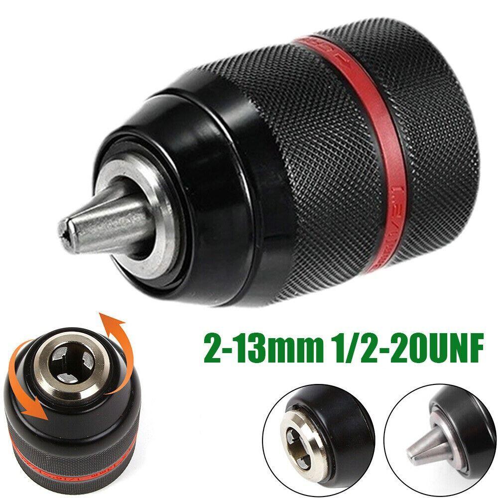 Metal Keyless Drill 2-13mm 1/2-20 UNF Threaded Power Tools Keyless Chuck