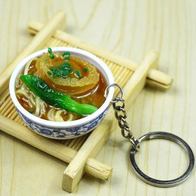 6Pcs Creative Delicious Kitchen Accessories Bag Key Pendant Ornaments Simulation Food Keychain Artificial Food Keyring
