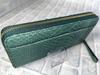 GUODI Genuine Python Leather Long Wallet with Zipper Closure and Card Case for Men and Women, TK-TT20LW1GF (Green), Wallet, Purse, Zipper Closure,