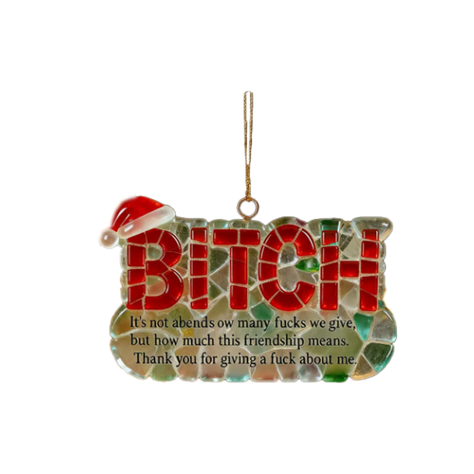 

2D Christmas Decoration Pendant Christmas Tree Tag Theme Party Crafts Ornament One Size