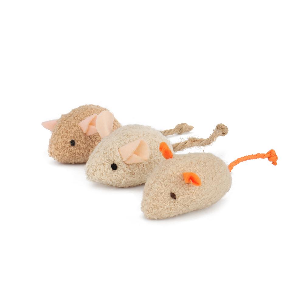 Catnip Mice Cat Toy Blue Gray Pink Fun Plush Mouse Cats Kitten Scratch Bite Pet Interactive Toy