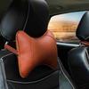 2pcs/set Car PU Headrest Seat Neck Pillow Four Seasons Common Bones Pillow Car Headrest Neck Pillow