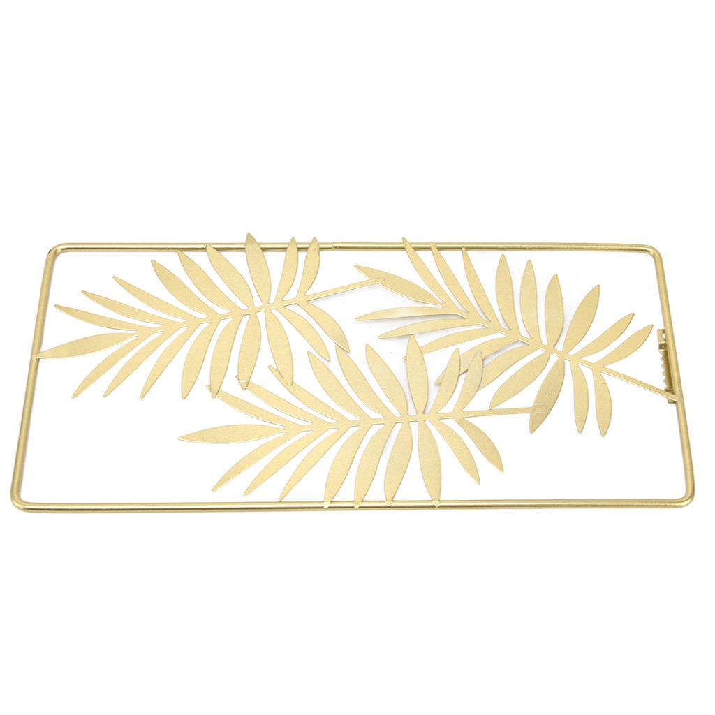 Metal Leaf Wall Decor Golden Nordic Style Elegant Ambience Sturdy Durable Wear Resistant Metal Wall Decor