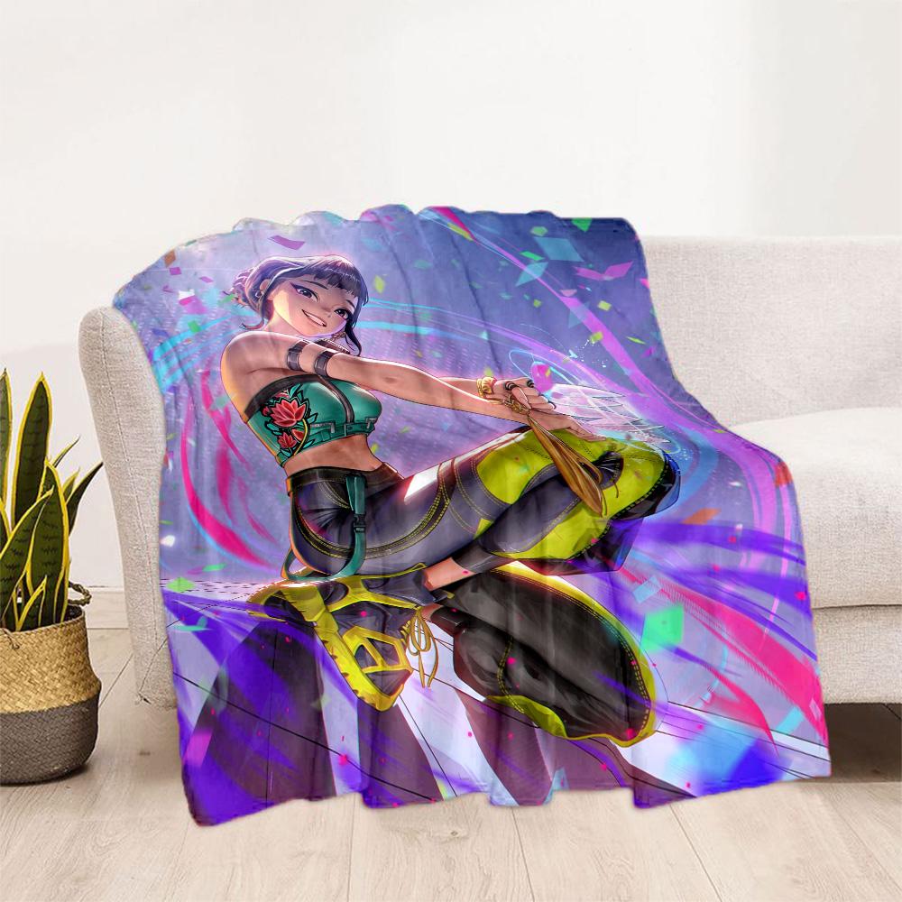 Galactic Fashion Heroes Blanket Durable Comfort Suitable for Office Seaside Bedding All-Season Use Digital Print
