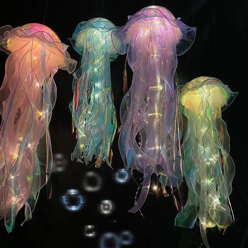 Jellyfish Shape Lamp Night Light Lanterns Birthday Gift For Friend Party Decorations Girl Bedroom Atmosphere Ornaments