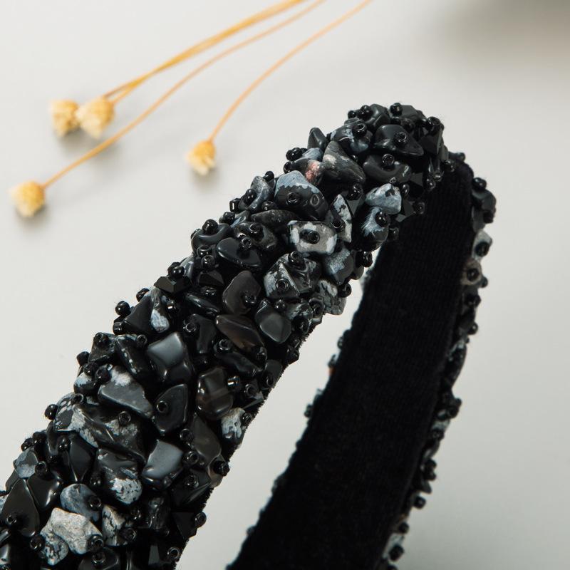 Dámské vlasové ozdoby barokní čisté barvy křišťálově ručně šité vlasové obruče