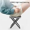 Portable Folding Stool Zipper Closure Ultralight Collapsible Stool Compact Design Camping Travel Fishing Hiking Chair