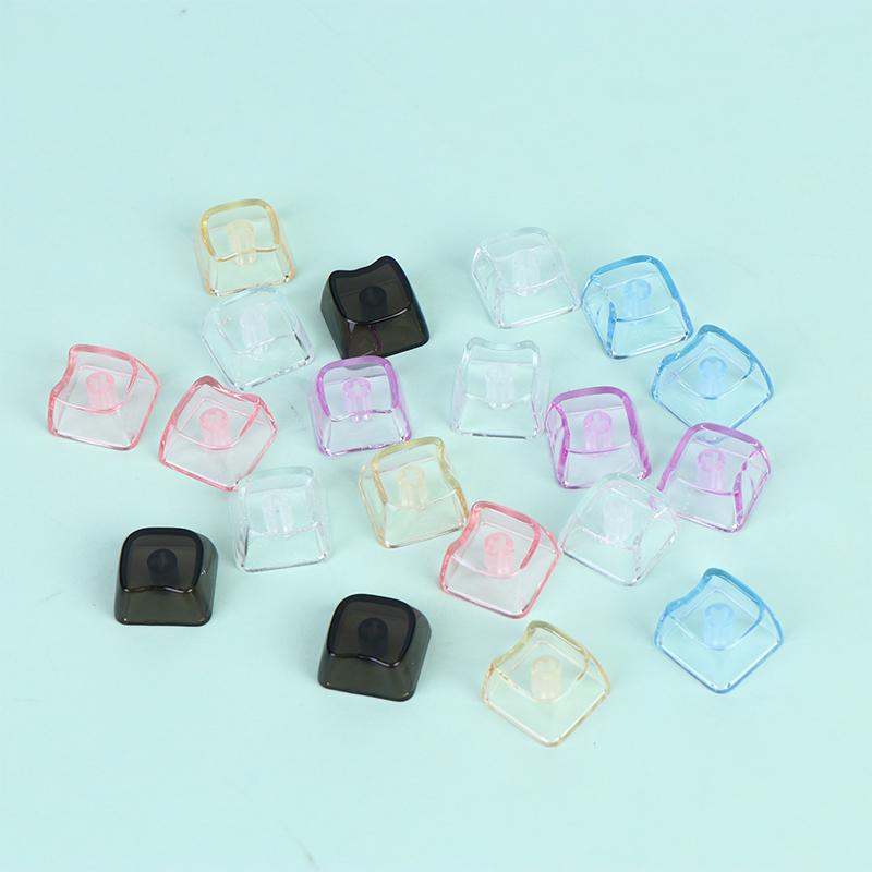 20Pcs Transparent Cute Cat Keycaps PBT 1U Blank MAO Profile for Custom Mechanical Keyboard Modification