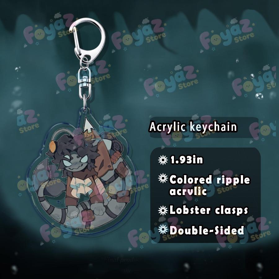 Pressure Horror Game Keychain Accessories Bag CharmsSebastian Solace Gamer Cartoon Keyrings Jewelry Fans Freinds Gift
