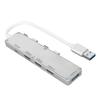 USB Hub Multiport USB3.0 3 USB2.0 USB C Docking Station for Connecting USB Flash Drive Wireless Mouse Keyboard Silver