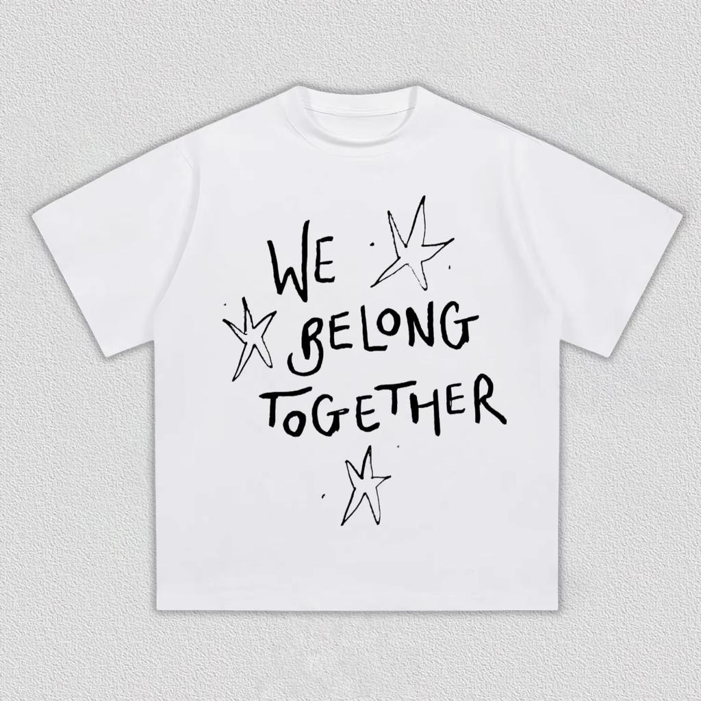 Harry Styles We Belong Together Graphic T Shirt For Unisex Unisex Retro Pop Star Streetwear Cotton Oversized Tee