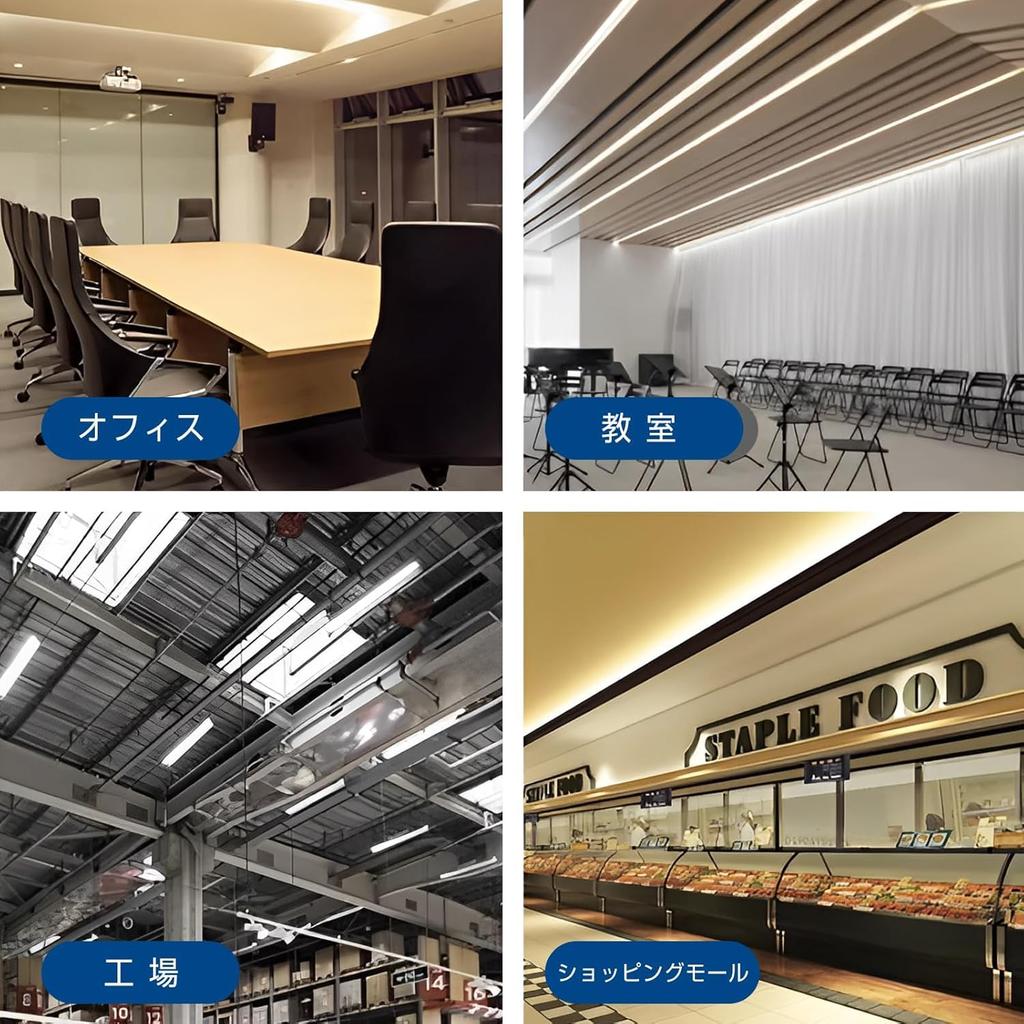 RenHope LED Fluorescent Lamp, 100W equivalent base light, 50W power consumption, indoor lighting, 120cm, daylight color, 100V applicable, PSE