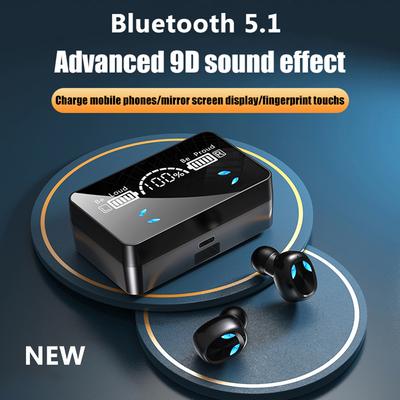 Nová bezdrátová sluchátka Bluetooth X3 Mirror Digital Display Touch Bezdrátová sluchátka Bluetooth TWS Bezdrátová sluchátka Bluetooth 5.1 Sportovní sluchátka Bluetooth pro všechny smartphony