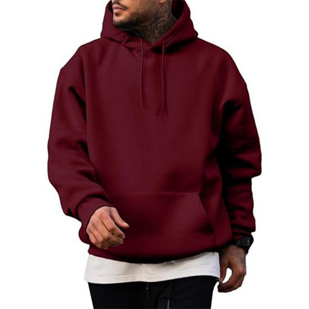 Men's Lined Hoodie Sweatshirt Loose Fit Oversized Casual Pullover