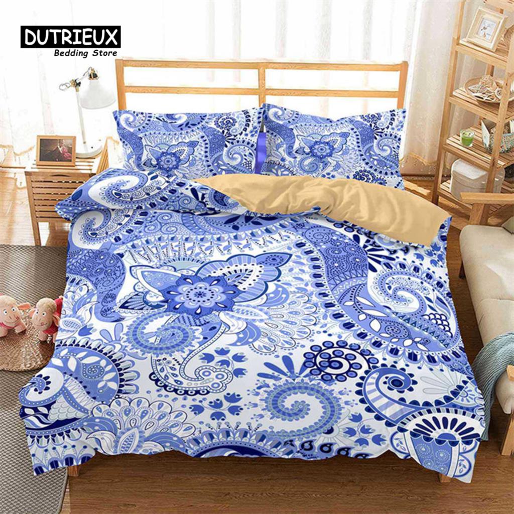 Bohemian Mandala Duvet Cover For Kids Adults Queen Size Floral Geometric Pattern 3D Print Bedding Set Pillowcases Bedroom Decor