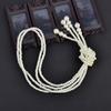 Sweater Chain Imitation Pearl Necklace Long Chain Knotted Necklace  1920s Gatsby Style