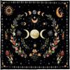 Tovaglia Tarot Tovaglia Altari Fasi Lunari Fiore Astrologia Tovaglia Tappeto per Carte Divinatorie Arazzo Decorazione Murale