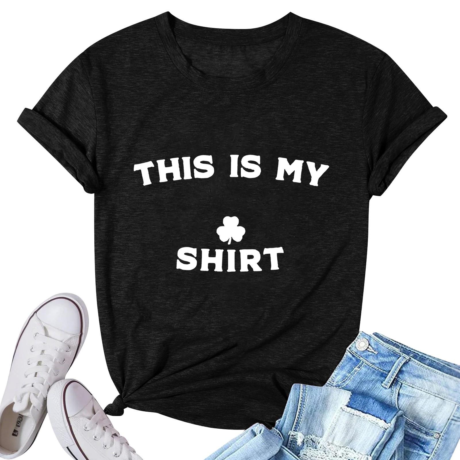 

Жіночий топ з круглим вирізом, повсякденний принт, футболка з короткими рукавами XL білий