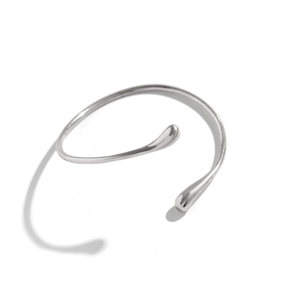 FTCY Vintage Simple Upper Arm Bracelet for Women Trendy Geometric Water Drop Shape Bangles Adjustable Women's Jewelry