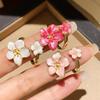 European & American Drip Oil Metal Flower Double-layer Ring: High-end Versatile Index Finger Jewelry