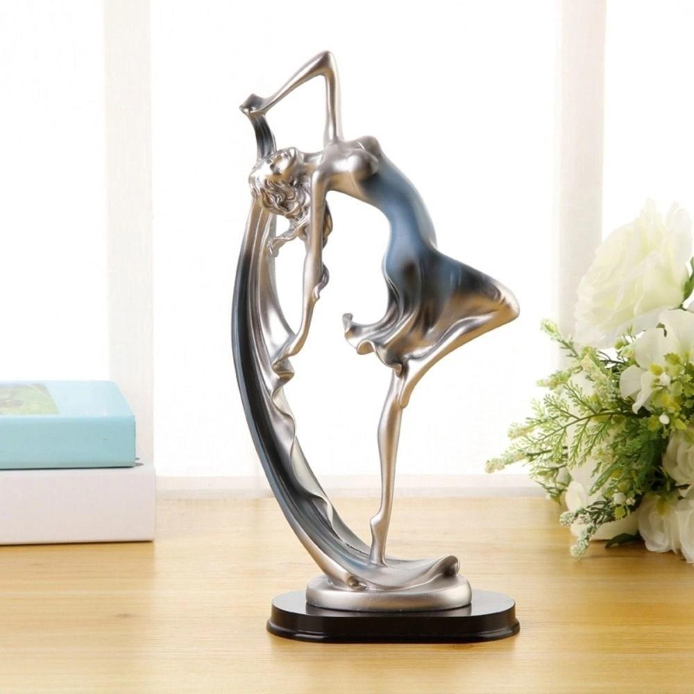 Modern Dance Girl Ornaments Art Miniatures Figurine Sculpture Crafts Girl Character Statue  Home