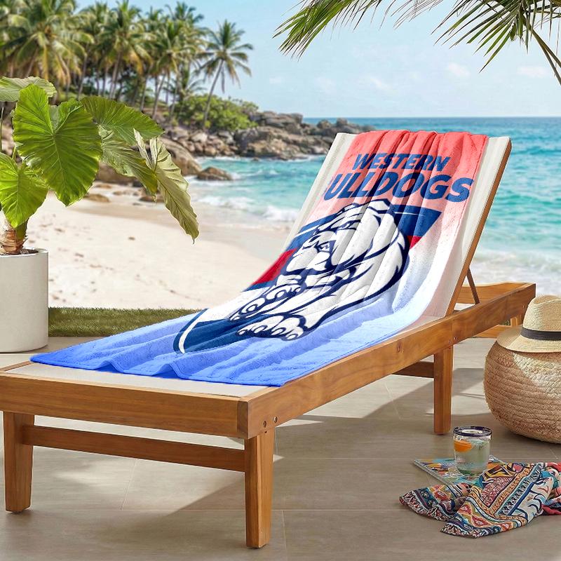Western Bulldogs Fashion Beach Towel: Ideal for Summer Adventures Soft, absorbent and quick drying suitable for swimming and bathing