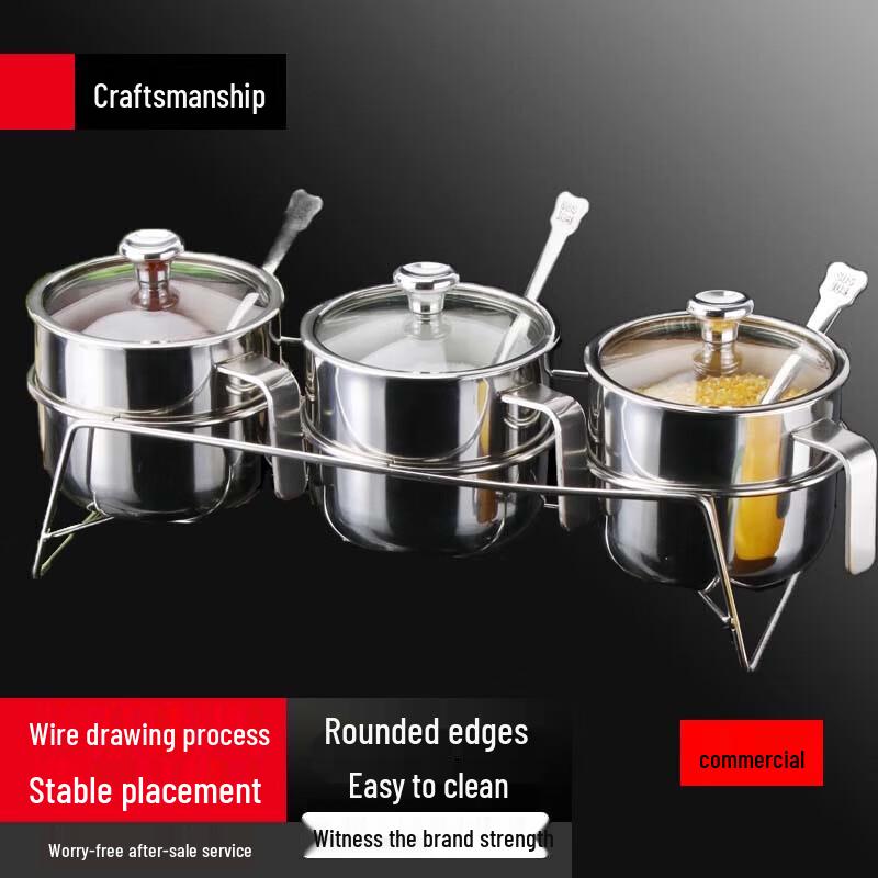 

Beifu 304 Stainless Steel Seasoning Jar Set with High Rack