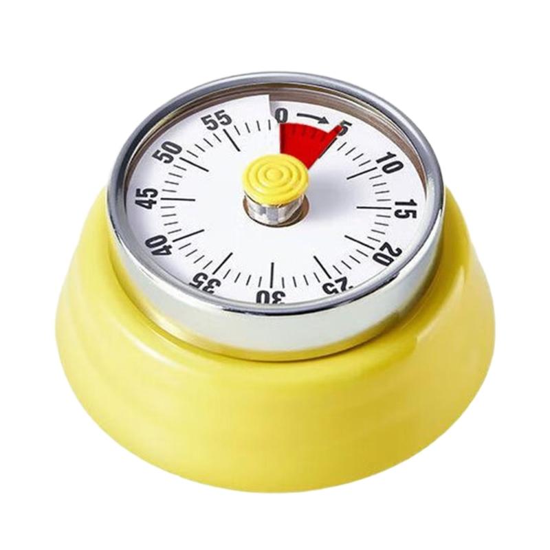 No Battery Mechanical Kitchen Timer Stainless Steel Visual Countdown Time Management For Cooking Baking Easy Operation