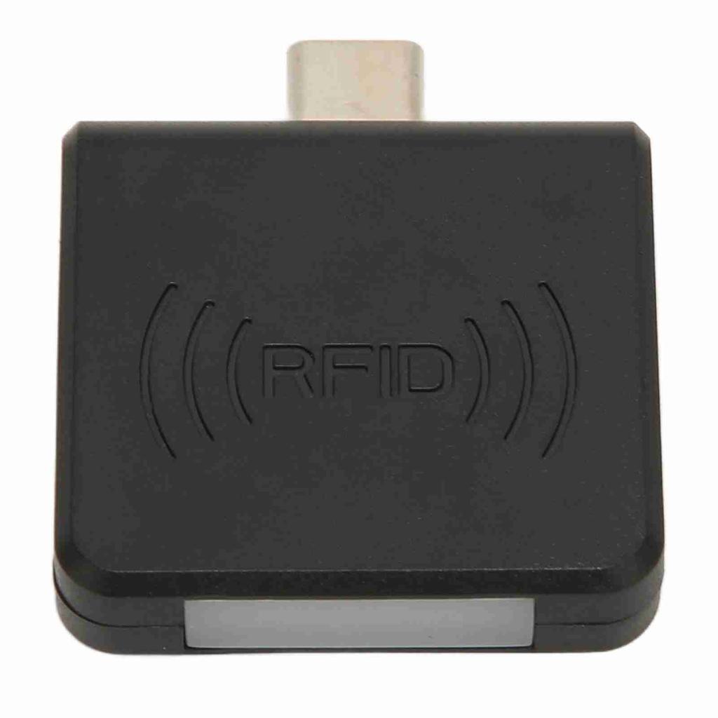 RFID ID Handy Kartenleser Typ C Schnittstelle 125Khz Tragbarer Smart Card Reader Schwarz
