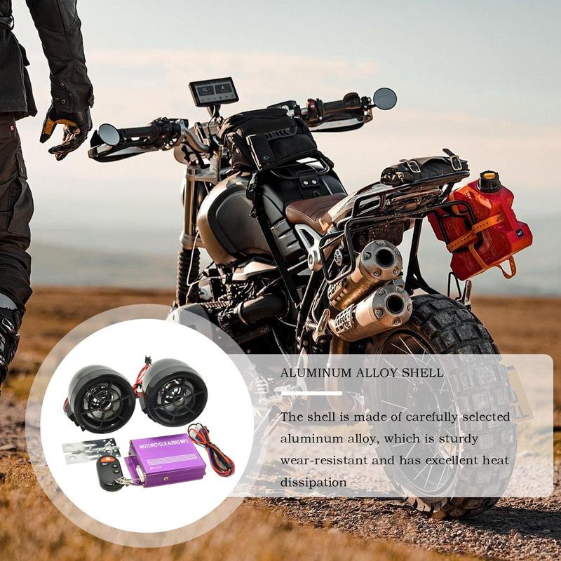 Motorcycle Bl Uetooth Speaker Waterproof FM Radio Speaker Riding Accessories Motorcycle Audio System Music Player 3 Modes