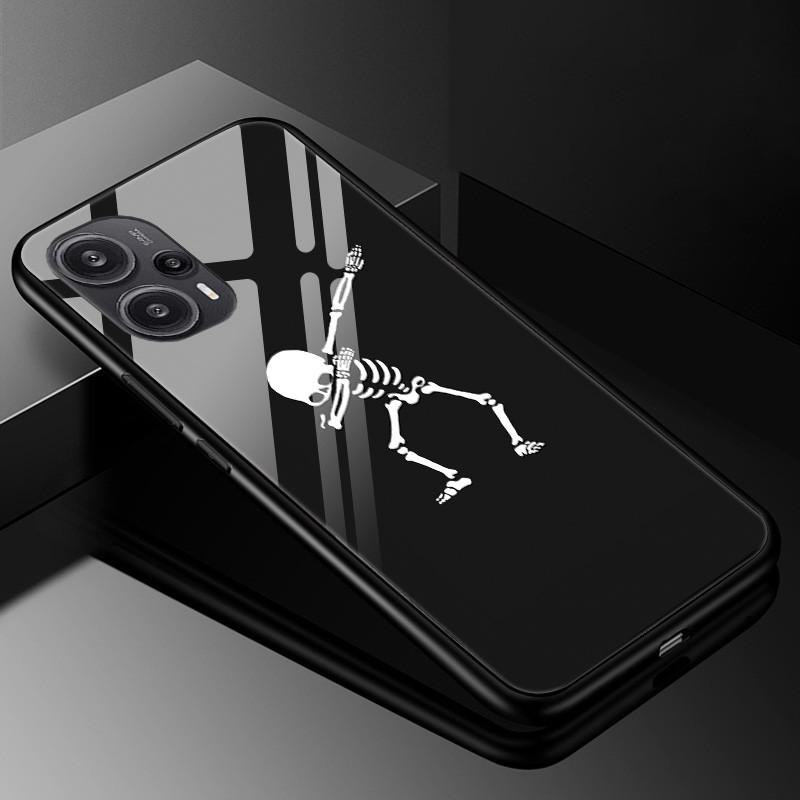 Tempered Glass Phone Case For Xiaomi Poco F5 5G F5Pro Cover Poco F5 Pro Redmi Note 12S 12C 12 4G Luxury Hard Back Bumper PocoF5