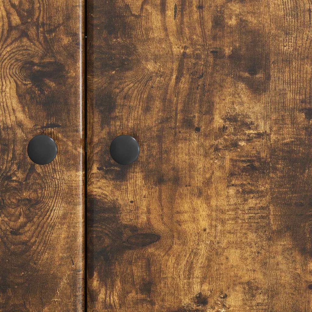 Sideboard Smoked Oak 89 x 34.5 x 80 cm Wood Based Panel