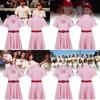 Stylish Girls Baseball Costume Set For Kids Featuring Red Pink Alliance Design
