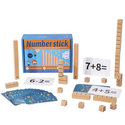 Bastoncini numerici in legno per bambini, abbinamento cognitivo, addizione, sottrazione, operazioni, allenamento del pensiero logico Montessori, giocattoli matematici