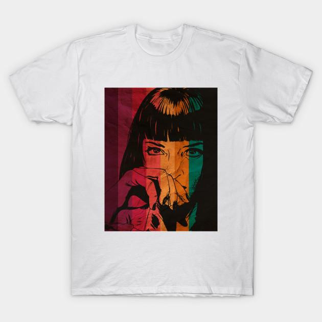 Funny Pulp Fiction TShirt Mia Wallace Quentin Tarantino Graphic Tshirts 90s Vintage Women Men Breathable Comfortable Tee Shirts
