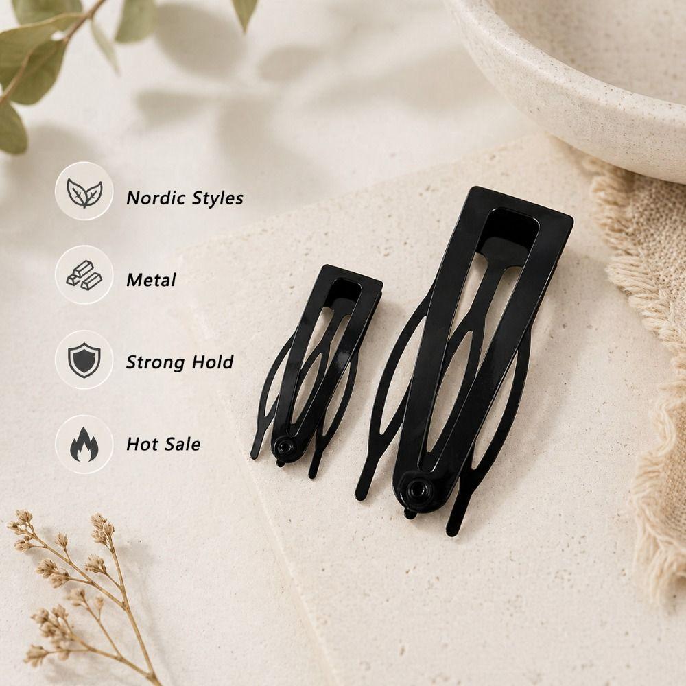 2pcs Three-tooth Hair Barrettes Metal Bangs Hair Clips Durable Bobby Pins  Women Girls
