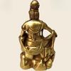 Koppar Buddha Staty Shuiyue Guanyin Bodhisattva Heminredning Dekoration Prydnader