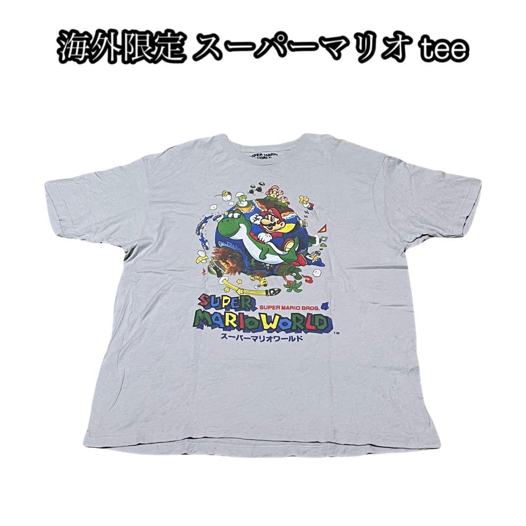 

[USED] Overseas Exclusive Super Mario Yoshi T-Shirt, Gray, Print, Rare, Not Available in Japan