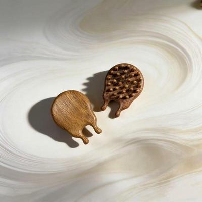 Dragon Phoenix Sandalwood Massage Set: Round Handle Hammer, Nose Scraper & Scalp Meridian Comb for Muscle Relief - Portable & Unique Design