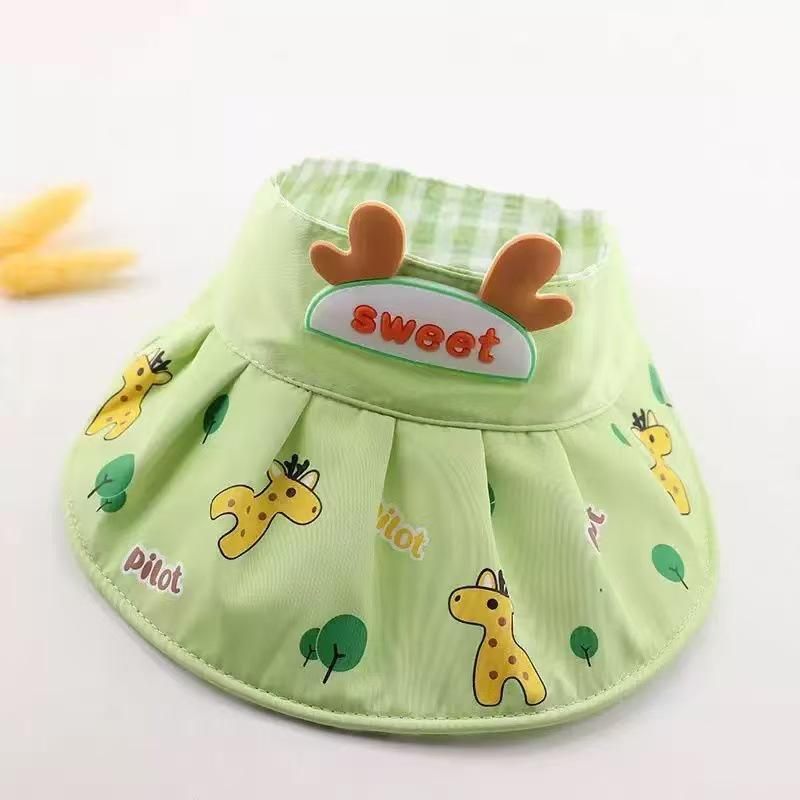 Children's UV Protection Sun Hat with Large Brim - Breathable, Lightweight, Baby Giraffe Design for Boys & Girls