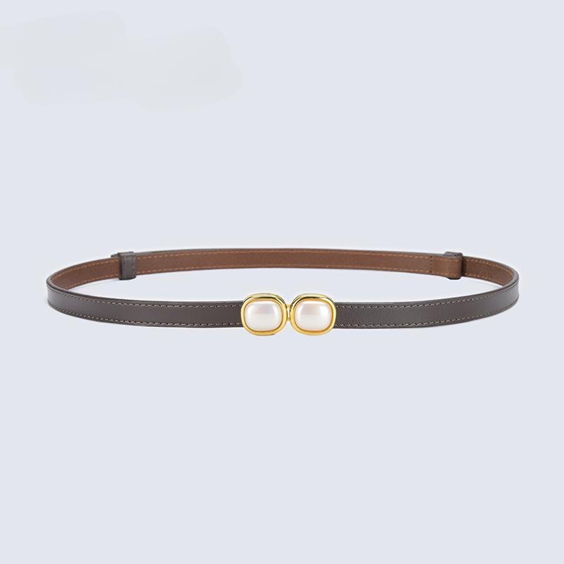 

Регулируемые тонкие ремни с жемчужными аксессуарами для женщин, узкие ремни для платьев, женские ремни для джинсов 52-96cm