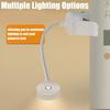 Mini LED Book Light Portable Clip Table Lamp 3 Mode Eye Protection Battery Powered Dimmable Bedside Reading Lamp USB Night Light