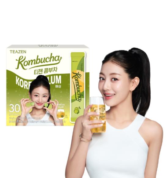 Teazen Kombucha 30 Sticks TWICE Fotokarten Edition | Koreanisches Getränkepulver mit zufälliger Fotokarte
